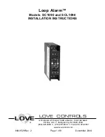 Preview for 1 page of Love Controls Loop Alarm Installation Instructions Manual