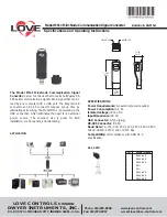 Preview for 1 page of Love Controls MN-1 Specification And Operating Instructions