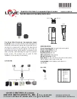 Предварительный просмотр 1 страницы Love Controls MN-1 Specification And Operating Instructions