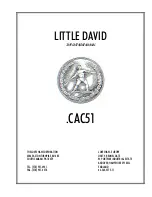 Loveshaw LITTLE DAVID CAC50 Manual preview