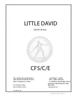 Preview for 1 page of Loveshaw LITTLE DAVID CF5 Owner'S Manual