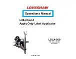 Предварительный просмотр 1 страницы Loveshaw Little David LDLA-500 Operation Manual