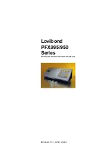 Предварительный просмотр 1 страницы Lovibond PFX950 + heater Operator'S Instruction Manual