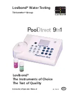 Lovibond PoolDirect Instruction And Operation Manual предпросмотр