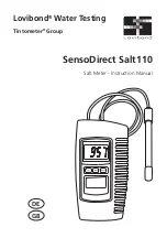 Lovibond Tintometer SensoDirect Salt110 Instruction Manual предпросмотр