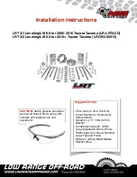 Предварительный просмотр 1 страницы Low Range Off-Road LR-LRTACO Installation Instructions Manual