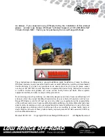 Preview for 20 page of Low Range Off-Road SER-CHK Installation Instructions Manual