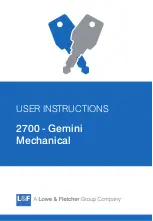 Lowe & Fletcher Gemini 2700 User Instructions preview