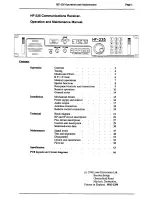 Предварительный просмотр 2 страницы Lowe HF-235 Operation And Maintenance Manual