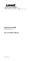 Lowell power UPS6-350LI User & Installation Manual preview