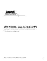 Lowell power UPS9A Series User & Installation Manual preview