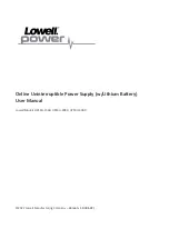 Lowell power UPS9LI-1500 User Manual предпросмотр