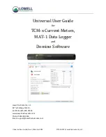 Lowell MAT-1 Data Logger User Manual preview