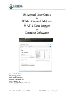 Preview for 1 page of Lowell MAT-1 Data Logger User Manual