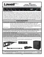 Preview for 1 page of Lowell MIX1 Installation Sheet And Operators Manual