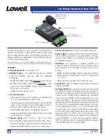 Предварительный просмотр 1 страницы Lowell SEQ-4A Manual