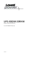 Lowell UPS-XBDM-20RHW User & Installation Manual предпросмотр