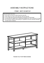 LOWES GM7018 Assembly Instructions Manual предпросмотр