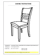 Предварительный просмотр 1 страницы LOWES LYNFIELD DINING CHAIR WITH FAUX LEATHER UPHOLSTERED SEAT Assembly Instructions