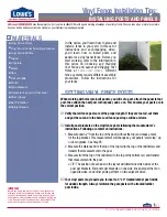 LOWE'S Vinyl Fence Installation Tips preview