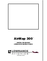 Lowrance AirMap 300 Installation And Operation Instructions Manual preview