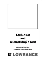 Preview for 1 page of Lowrance GlobalMap 1600 Installation And Operation Instructions Manual