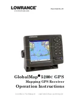 Lowrance GlobalMap 5200C GPS Operation Instructions Manual предпросмотр