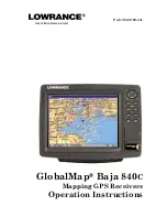 Lowrance GlobalMap Baja 840C Operation Instructions Manual предпросмотр