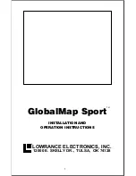 Lowrance GlobalMap Sport Installation And Operation Instructions Manual предпросмотр