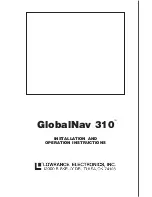 Preview for 1 page of Lowrance GlobalNav 310 Installation And Operation Instructions Manual