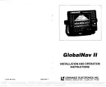 Preview for 1 page of Lowrance GlobalNav II Installation Instructions Manual