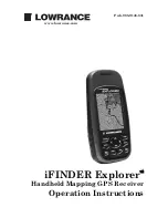 Lowrance iFINDER Explorer Operating Instructions Manual предпросмотр