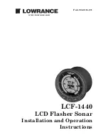 Lowrance LCF-1440 Installation And Operation Instructions Manual preview