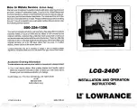 Lowrance LCG-2400 Install And Operation Instructions preview