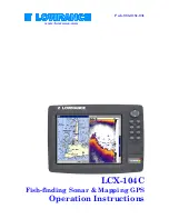 Lowrance LCX-104C Operation Instructions Manual preview