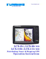 Preview for 1 page of Lowrance LCX-110C Operation Instructions Manual