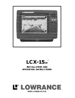 Lowrance LCX-15 MT Installation And Operation Instructions Manual preview