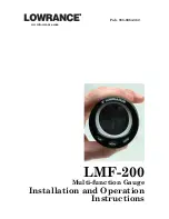 Предварительный просмотр 1 страницы Lowrance LMF-200 Installation And Operation Instructions Manual