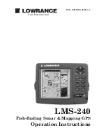 Предварительный просмотр 1 страницы Lowrance LMS-240 Operation Instructions Manual