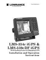 Preview for 1 page of Lowrance LMS-334c iGPS Installation And Operation Instructions Manual