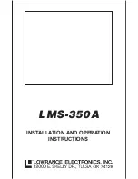 Lowrance LMS-350A Installation And Operation Instructions Manual preview