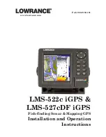 Lowrance LMS-522c iGPS Installation And Operation Instructions Manual preview