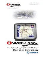 Lowrance Lowrance IWAY 350C Operation Instructions Manual preview