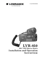 Lowrance LVR-850 Installation And Operation Instructions Manual preview