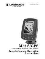 Lowrance M52 S/GPS Installation And Operation Instructions Manual preview