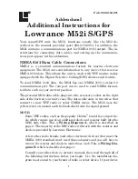 Lowrance M52i S/GPS Owner'S Manual preview