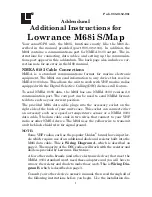 Preview for 1 page of Lowrance M68i S/Map Owner'S Manual