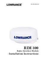 Preview for 1 page of Lowrance RIM 300 Installation Instructions Manual