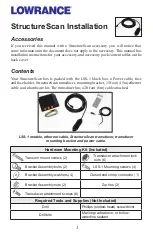 Lowrance StructureScan Installation Manual preview