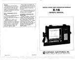 Lowrance X-16 Owner'S Manual preview